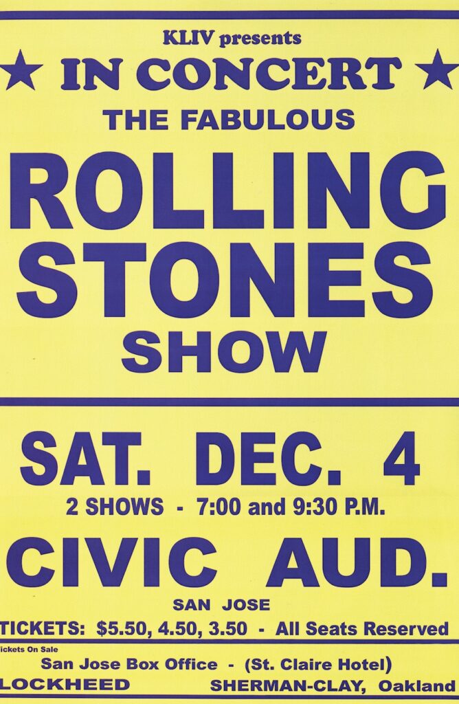 The Rolling Stones Poster Dec 4 1965