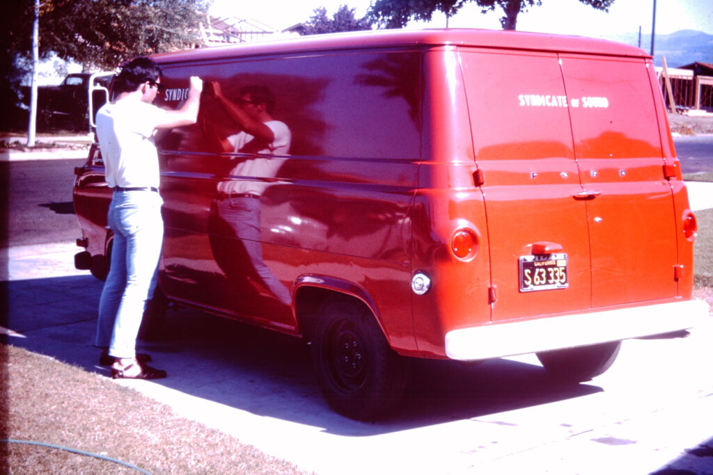 Kevin with SOS's road van.